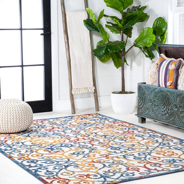 Atrani Scroll Trellis Indoor/outdoor Area Rug